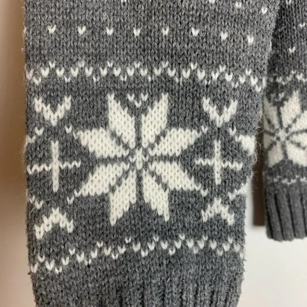 POL Nordic Deer Sweater Womens Fair Isle Reindeer Holiday Christmas Small - Picture 10 of 10